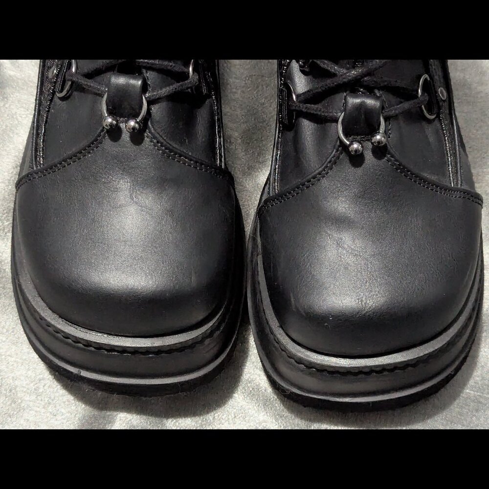 Demonia Shaker-70 Black Vegan Leather Mid-Calf Bo… - image 4